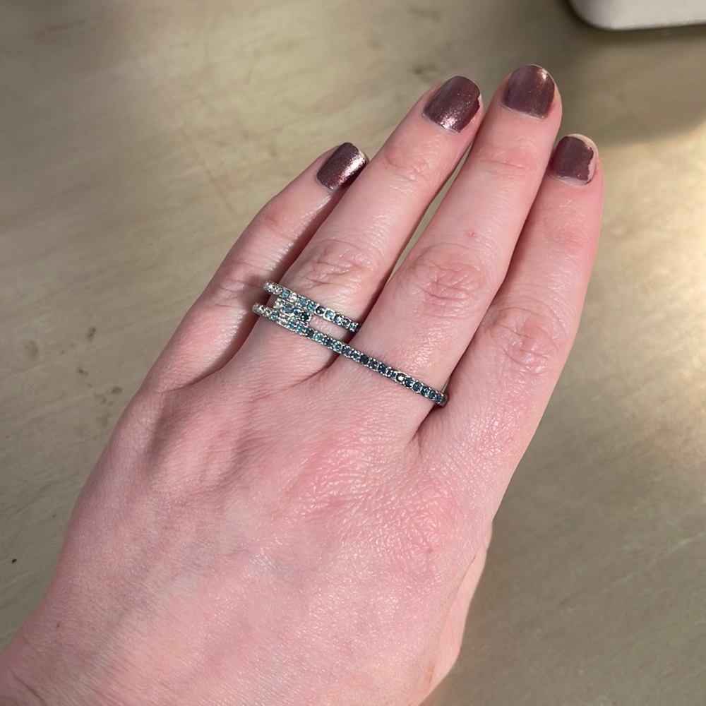 Swarovski double ring